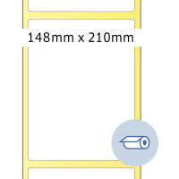 Etikettendrucker Rollenetikett Herma 5019 - auf Rolle 148 x 210 mm weiß permanent Papier für Thermodrucker Pckg/750