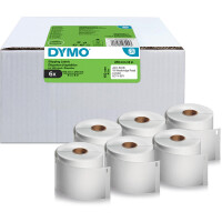 Etikettendrucker Rollenetikett Dymo 2177565 - auf Rolle Versand-Etikett 102 x 210 mm weiß permanent Thermopapier für Thermodrucker Karton/6x140
