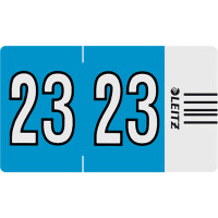 Jahressignal Leitz Orgacolor 6753 - 30 x 23 mm hellblau Aufdruck 2023 selbstklebend Pckg/100