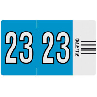 Jahressignal Leitz Orgacolor 6753 - 30 x 23 mm hellblau Aufdruck 2023 selbstklebend Pckg/500