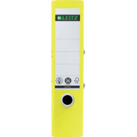 Ordner Leitz Recycle 1018 - A4 320 x 285 mm gelb 80 mm breit 180° Mechanik Recyclingkarton