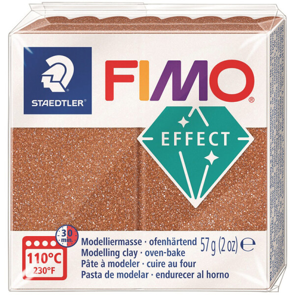 Modelliermasse Staedtler FIMO effect 8010 - glitter rosegold normalfarbend ofenhärtend 57 g