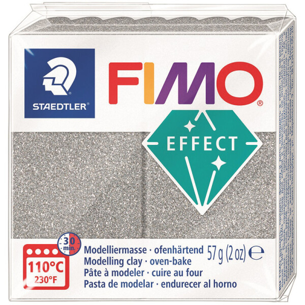 Modelliermasse Staedtler FIMO effect 8010 - glitter silber normalfarbend ofenhärtend 57 g