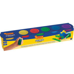 Knetmasse Jovi Soft Dough Blandiver 405 - farbig sortiert 110 g 5er-Set