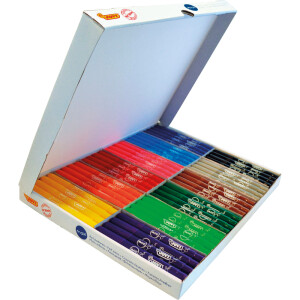 Faserschreiber Jovi Maxi 1799 - farbig sortiert 1,5 - 2 mm Faserspitze Tinte auf Wasserbasis Kunststoffschaft 96er-Set