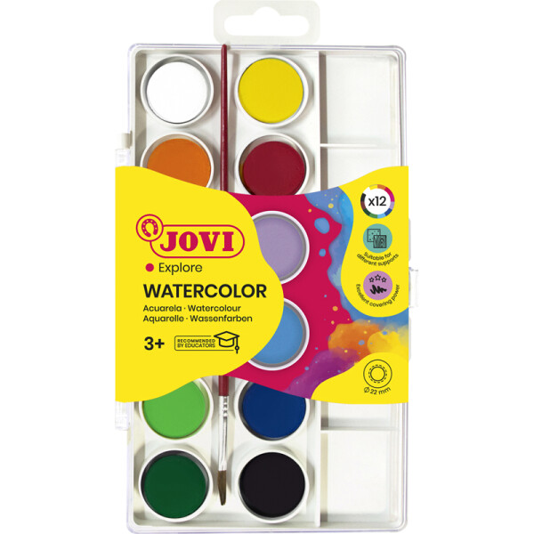 Farbkasten Jovi 800 - Gehäusefarbe weiß 12 Farben