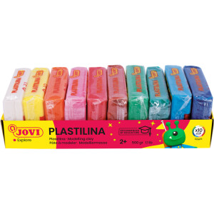 Knetmasse Jovi Plastilina 70 - farbig sortiert 50 g 10er-Set