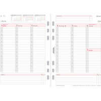 Timer Wochenkalendarium Chronoplan 50234 - A5 148 x 210 mm weiß Jahr 2024 2 Seiten/1 Woche 80/120 g/m² Papier