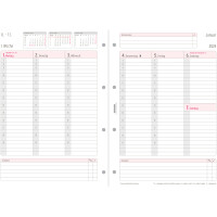 Timer Wochenkalendarium Chronoplan 50704 - A4 210 x 297 mm weiß Jahr 2024 2 Seiten/1 Woche 80/120 g/m² Papier