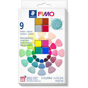 Modelliermasse Staedtler FIMO effect Mixing Pearls 8013C10 - farbig sortiert pearlfarbend ofenhärtend 25 g 9er-Set