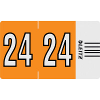 Jahressignal Leitz Orgacolor 6754 - 30 x 23 mm orange selbstklebend Pckg/100