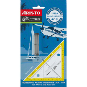 Navigationsdreieck Aristo AR1556/6 - 22,5 cm transparent...