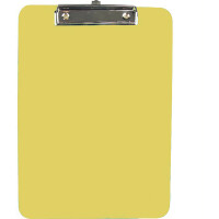 Klemmbrett myHome & Office Hausmarke 011203-5511-13 - A4 gelb transparent bis 75 Blatt Kunststoff