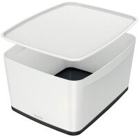 Aufbewahrungsbox Leitz MyBox 5216 - Groß 388 x 198 x 385 mm weiß/grau ABS-Kunststoff