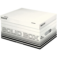 Archivbox Leitz Solid 6117 - 370 x 195 x 265 mm hellrot mit Klappdeckel FSC-Wellpappe