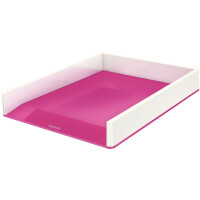 Briefkorb Leitz WOW Duo Color 5361 - A4-C4 267 x 49 x 336 mm pink metallic Polystyrol