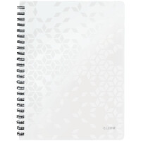 Collegeblock Leitz WOW 4637 - A4 210 x 297 mm weiß liniert Lineatur21 mit Schreiblinie 80 Blatt FSC extraweißes Qualitätspapier 80 g/m²