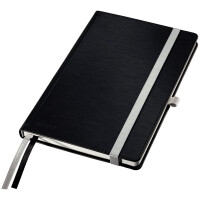 Notizbuch Leitz Style 4485 - A5 148 x 210 mm satin schwarz liniert 80 Blatt Hartpappe-Einband FSC 96 g/m²