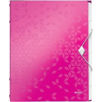 Ordnungsmappe Leitz WOW 4633 - A4 260 x 320 mm pink metallic 6 Fächer PP-Folie
