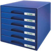 Schubladenbox Leitz Plus 5212 - A4 270 x 287 x 363 mm schwarz 6 Schubladen Polystyrol