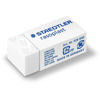 Radierer Staedtler rasoplast 526B20 - 6,5 x 2,3 x 1,3 cm weiß in Schiebehülle