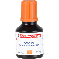 Permanentmarker Nachfülltinte edding T25 - schwarz für Mod. No1/400/500/550/800/850/3000 uvm. 30 ml