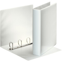 Präsentationsringbuch Esselte 49704 - A4 weiß 4-D-Ring Mechanik Ø 40 mm für 400 Blatt PP