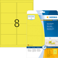 Neonetikett Herma 5046 - A4 99,1 x 67,7 mm neonrot permanent Papier für alle Druckertypen Pckg/160
