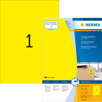 Universaletikett Herma 4402 - A4 210 x 297 mm rot permanent FSC Papier für alle Druckertypen Pckg/100