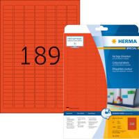 Universaletikett Herma 4243 - A4 25,4 x 10 mm gelb ablösbar FSC Papier für alle Druckertypen Pckg/3780