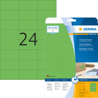 Universaletikett Herma 4467 - A4 70 x 37 mm rot ablösbar FSC Papier für alle Druckertypen Pckg/480