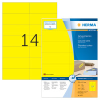 Universaletikett Herma 4557 - A4 105 x 42,3 mm rot permanent FSC Papier für alle Druckertypen Pckg/1400