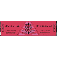 Eintrittskarten sigel ER814 - 60 x 30 mm rot Pckg/1000