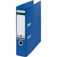 Ordner Leitz Recycle 1018 - A4 320 x 285 mm blau 80 mm breit 180° Mechanik Recyclingkarton